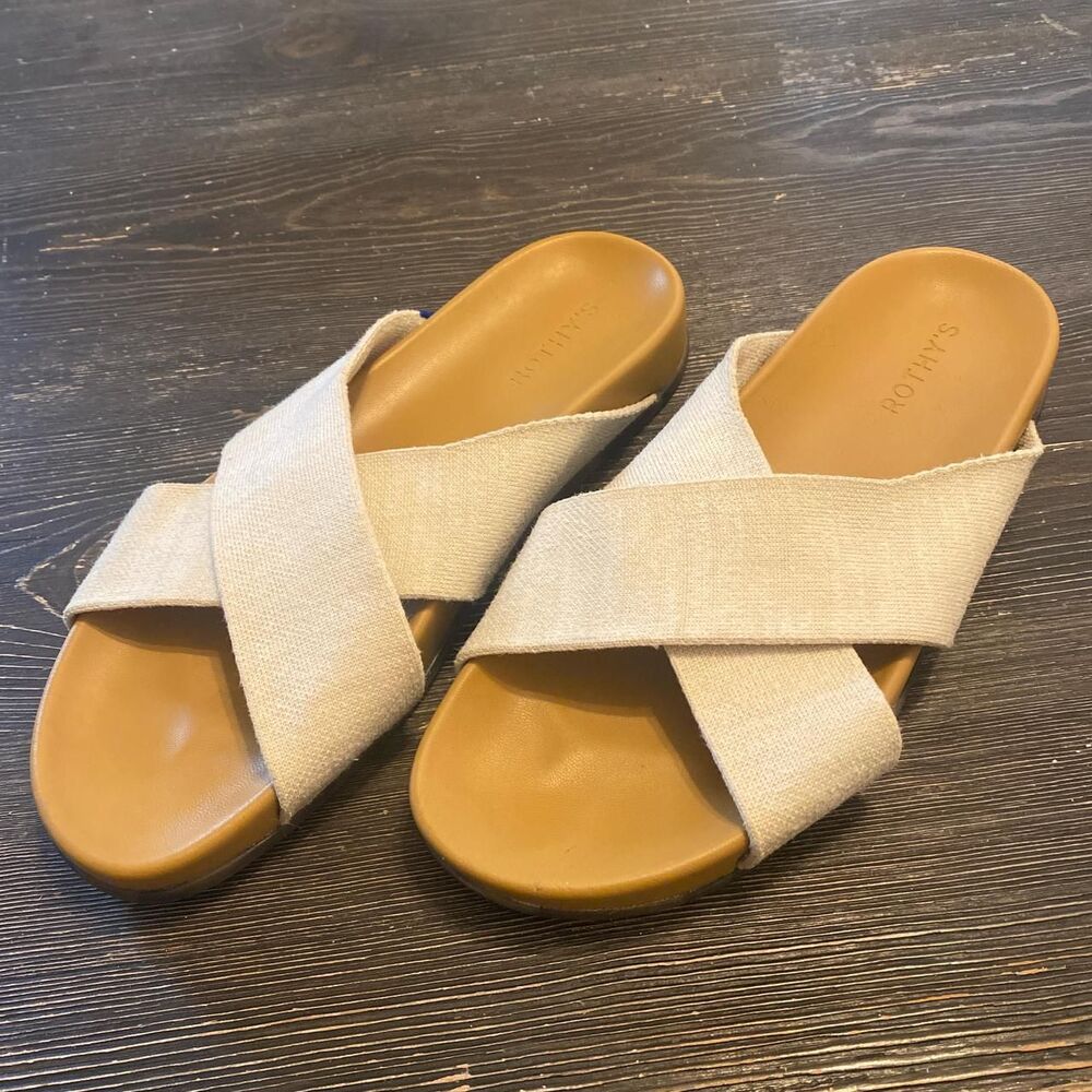 Rothy-s Women's Cream and Tan Sandals